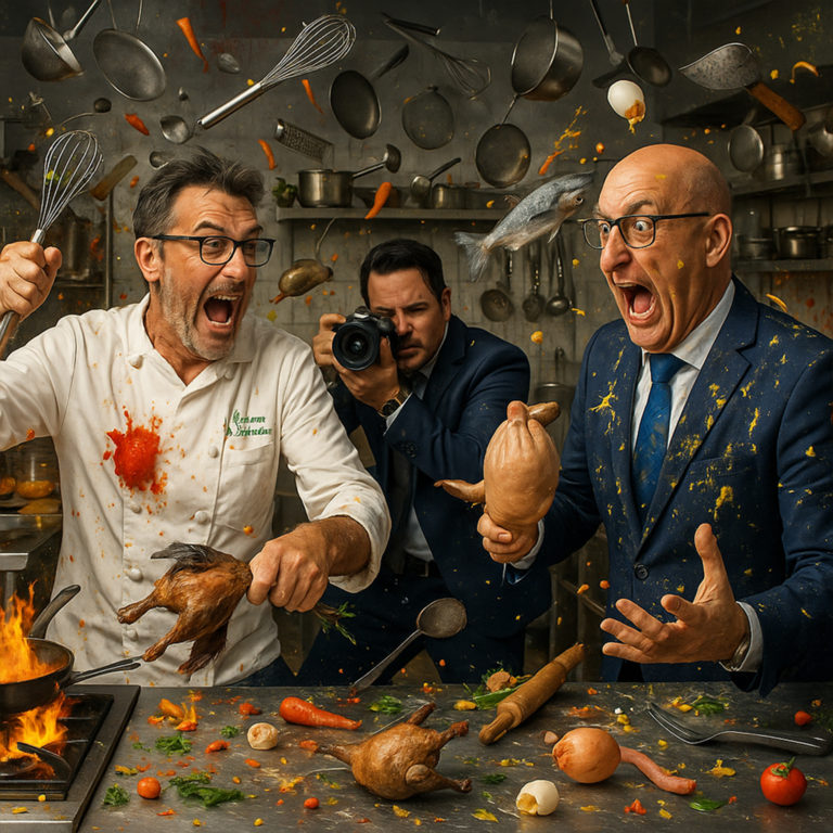 Plongez dans les coulisses déjantées du tournage de la recette du pigeon des Deux-Sèvres cuit en vessie aux petits légumes au Domaine de Châteauvieux. Entre fous rires, improvisations, lancers de légumes et véritables scènes de chaos en cuisine, découvrez les meilleurs moments et les imprévus qui rendent chaque tournage unique !